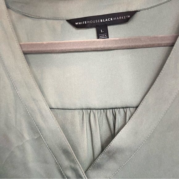 White House Black Market Sage Blouse - Picture 2 of 3